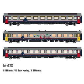 3er Set Personenwagen I6+I10 SNCB, Ep.V, Memling