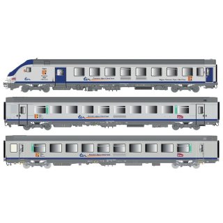 3er Set Personenwagen VU+VTU SNCF, Ep.VI, TER PACA, AC