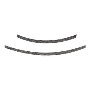 H0 Seitenstreifen Kopfsteinpflaster ausSteinkunst, 45°-Kurve, Radius 12 – 15 cm