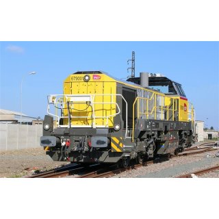 Akiem/SNCF Réseau, Diesellokomotive der Reihe BB 79000 (Vossloh DE 18) in gelb-grauer Farbgebung, Ep. VI, mit DCC-Sounddecoder