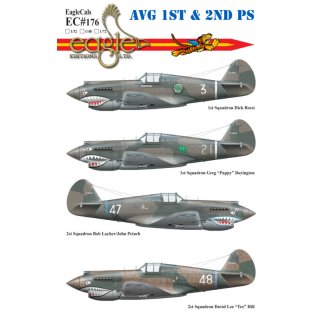 1/72 Curtiss P-40s of the A.V.G. 1st & 2nd Pursuit Squadron