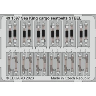1/48 Sea King HU.5 cargo seatbelts STEEL 1/48 AIRFIX