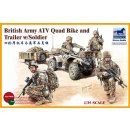 1/35 British Army ATV Quad Bike and Trailer with Soldier