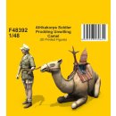 1:48 Afrikakorps Soldier Prodding Unwilling Camel 1/48