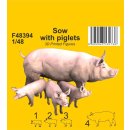 1:48 Sow with piglets 1/48