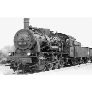 DR, Dampflokomotive mit Schlepptender 55 7254, in schwarz-roter Farbgebung, Ep. III, mit DCC-Sounddecoder