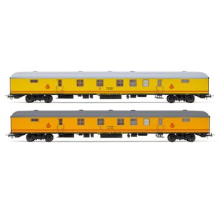 RENFE, 2-tlg. Set Postwagen P3-3100 mit 160-km/h-Drehgestellen in gelber Farbgebung, Ep. IV-V