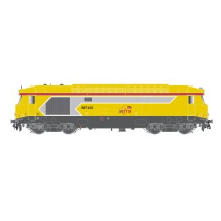 SNCF Infra, Diesellokomotive BB 667548, gelbe Farbgebung, Ep. VI