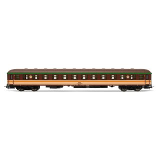 RENFE, 4-achs. Schnellzugwagen 2. Klasse, BB-8937 mit 1,20-m-Fenstern in „Estrella“-Farbgebung, Ep. IV