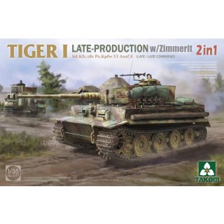 1:35 Tiger I Late-Production w/Zimmerit Sd.Kfz.181 Pz.Kpfw.VI Ausf.E Sd.Kfz.181 Pz.Kpfw.VI Ausf.E (Late/Late Command) 2 in 1