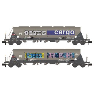 2er Set Silowagen Taggnpps SBB Cargo, Ep.VI, Graffiti