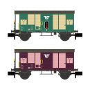 2er Set gedeckte Güterwagen K2 RM, EP.V