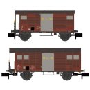 2er Set gedeckte Güterwagen K2 + K3 BLS, EP.IV