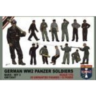 1:72 WWII German panzer soldiers, set 2