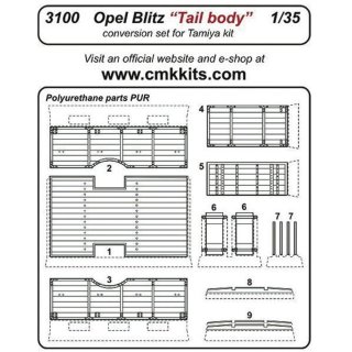 1:35 Opel Blitz Tall Body für Tamiya Bausatz