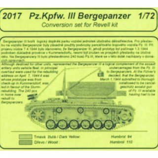 1:72 Pz.Kpfw. III Bergepanzer conversion set für Revell Bausatz