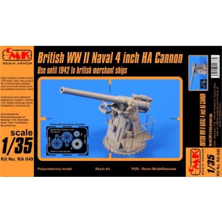 1:35 Brit. WWII Naval 4 inch HA cannon