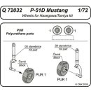 1:72 P-51D Mustang wheels