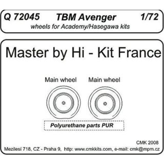 1:72 TBM Avenger wheels