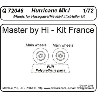 1:72 Hurrican Mk. I wheels for Revell / Hasegawa / Airfix / Heller