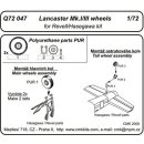 1:72 Lancaster Mk. I/III wheels for Hasegawa / Revell