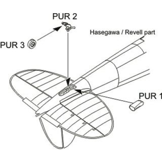 1:72 Heinkel He 111H Tail wheel bay for Hasegawa/Revell kit