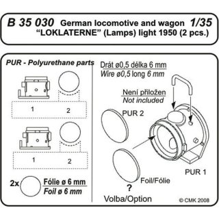 1:35 German lokomotive and vagon Loklaterne (Lamps) 1950