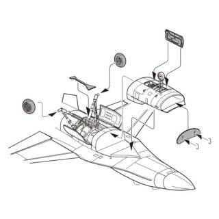 1:72 F-16CG/JC Fightning Falcon Undercarriage