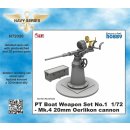 1:72 PT Boat Weapon Set No.1 - Mk.4 20mm Oerlikon cannon