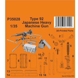 1:35 Type 92 Japanese Heavy Machine Gun 1/35