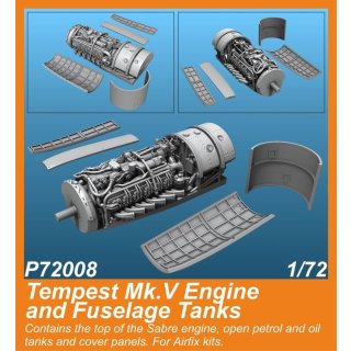 1:72 Tempest Mk.V Engine and Fuselage Tanks 1/72 for Airfix kit